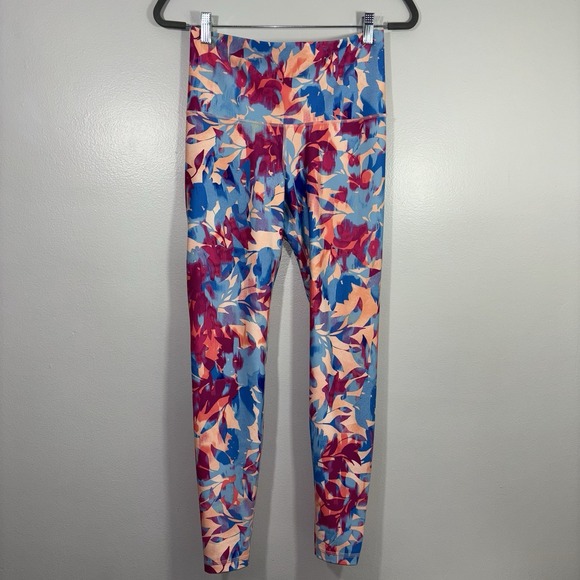 Old Navy Pants - Womens Old Navy Powersoft Active Go Dry Extra High Rise Leggings Floral Sz Large